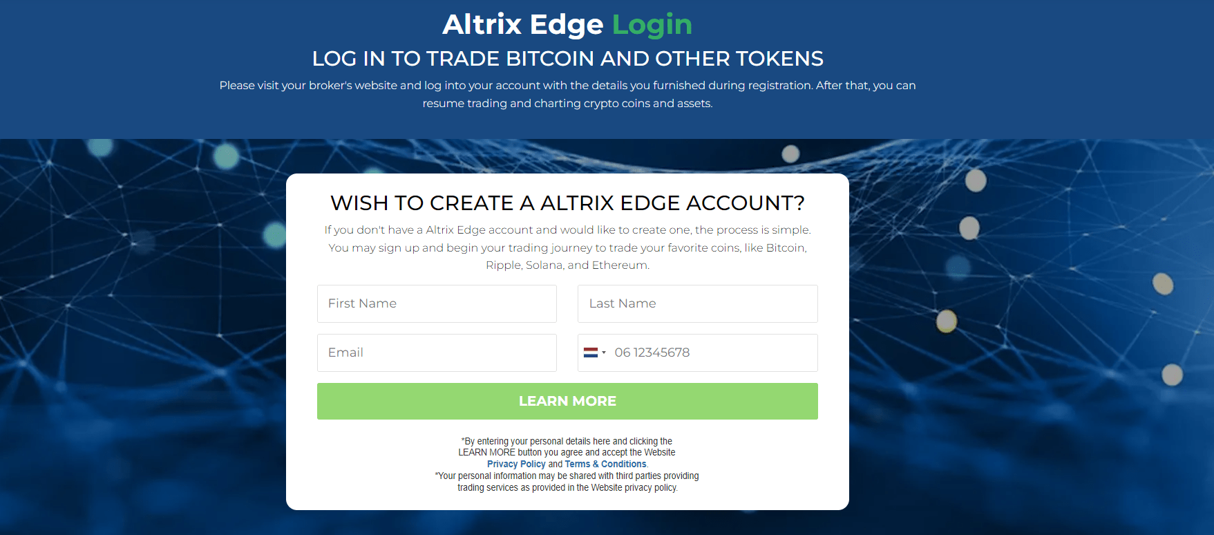 Altrix Edge oturum açma