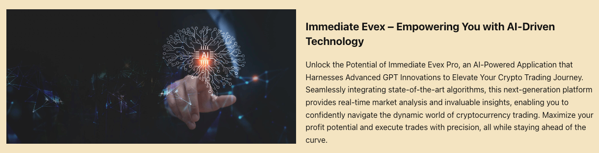 Immediate Evex 500 AI Driven Technology min