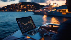 trading charts at the yacht 1