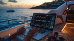 trading charts at the yacht 10