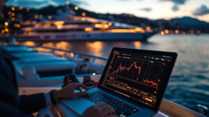 trading charts at the yacht 5