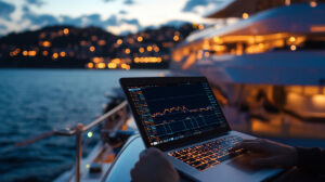 trading charts at the yacht6