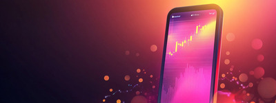 Smartphone with Glowing Stock Chart