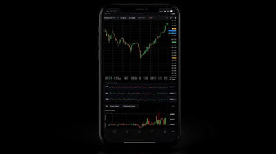 Smartphone Showing Detailed Green Chart