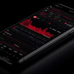 Dark Theme Trading App on Phone