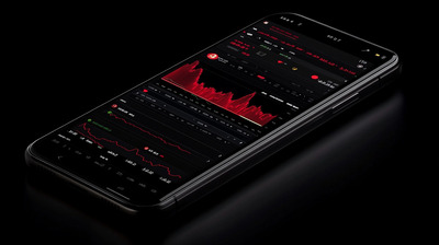 Dark Theme Trading App on Phone